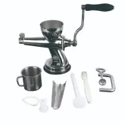 304SS Hand Crank Wheatgrass/Vegetable/Fruit Juicer w/Clamp&Suction Cup Base