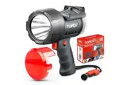 TOPEX Rechargeable Spotlight with 1000 Lumen Cree LED, IP67 Waterproof Handheld Flashlight Searchlight with Detachable Red Light Filter