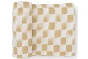 Little Unicorn: Single Cotton Muslin Swaddle - Adobe Checker