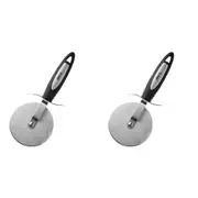 2x Avanti Ultra Grip 10cm Pizza Wheel Cutter Stainless Steel Dough/Pastry Slicer