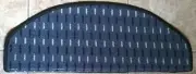 PREMIUM Stair Tread Mats Runners Set of 15 Oval Edge Carpet Gray / Blue 26"x9"