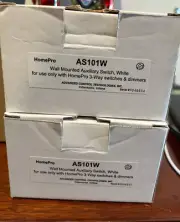 Two (2) Home Pro AS101W Z-Wave 3-Way Wall Switch IVORY ***NEW***