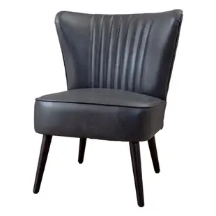 Boden-傑森美式復古風皮沙發單人座椅(深霧灰色)