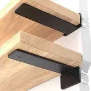 LEOPO 6 Inch 4 Pack Floating Shelf Bracket, 1/4” Thick Heavy Duty Rustic Industr