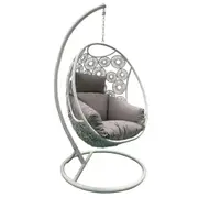 Havana Hanging Egg Chair in White with Stand - Egg Chairs