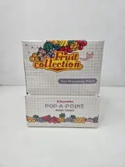 Vintage 80's Bensia Rocket Pencils Pop-A-Point Sealed Box of 50 Fruit Collection