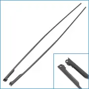 2pcs Grey 13cm Metal Eyeglass 2.8mm Temple Frame Glasses Spring 0.8mm Hinge Gray