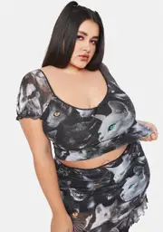 [Current Mood] Miss Moonlight Meow Mesh Top