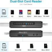 Vanja Micro USB OTG Adapter and USB 2.0 Portable Memory Card Reader for SD-3C