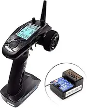 Flysky FS-GT5 6CH RC Transmitter with FS BS6 Receiver 2.4Ghz AFHDS 2A Protocol Transmitter and Receiver for RC Car Boat ect (Failsafe Function + 200m Range + Great Ergonomic + 4 Climbing Mode)