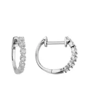 14K Diamond Hoops 0.17 ct.