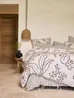 Linen House Kenzi DB Quilt Cover Set (Vanilla) - King