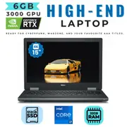 Dell Precision 7540 15" 4K gaming Laptop i7-9850H 6-Core 512GB 32GB RAM RTX 3000 - Refurbished (Grade A)
