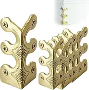 Skiffers Baseboard Corner Protectors, Solid Brass Skirting Board Corner Protectors, Skiffer Skirting Board Corner Protector Cover, Vintage Metal Corner Protector Decorative (Color : Gold, Size : 16P