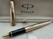 H-Quality Parker Sonnet Series Rollerball Pen Gold Color 0.5mm nib Ink Refill