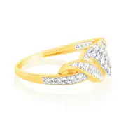 Luminesce Lab Grown 9ct Yellow Gold 1/2 Carat Diamond Channel Set Ring, Q