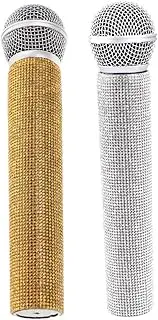 2Pcs Pretend Play Microphone Props Simulation Microphone for Parties Stage Performances and Creative Play Safe and Sturdy Design for Lasting Fun