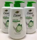 Dove Refreshing Liquid Body Wash, Cucumber & Green Tea, 30.6oz, Pack of 3