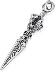 [VY JEWELRY] SILVER PHURBA 925 Sterling Silver Jewellery Pendant with Black CZ stones - Made in Thailand