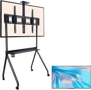 Smart Board Stand, Mobile Tv Rack, 55" -120" Adjustable ＆ 360° Lock Wheel, Mobile Tv Rack for Office or Classroom, Home Use