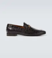 [Tom Ford] Tom Ford Gigi croc-effect leather loafers UK 7 black