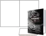Print-Ready Presentation Folder (9" x 12"), 1-UP on 12" x 18" Cvr Paper-250 Shts