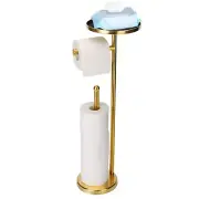 Toilet Paper Holder with Shelf, Freestanding Toilet Paper Hoder, Toilet Paper...