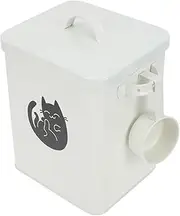 POPETPOP 1 Set Sealed Pet Food Bucket Durable Tinplate Storage Box for Cat Dog Food Convenient Snack Bin with Spoon for Home Use