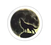 Wild Moon Howling Wolf Sticker Decal