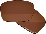 [Boldbright] Replacement Lenses Compatible with Oakley Big Taco OO9173 Sunglasses - Bronze Brown