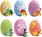 (6 Pack) Big Dino Bath Bombs with surprise toys - best giftset - Dinosaur Egg shaped, Party set for bubble bath, Bath fizzes with bath salt, gift hamper for Kids, women, men, parents. Handmade bathbomb
