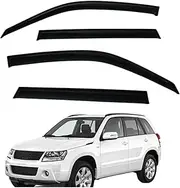 Window Visor, Compatible with Suzuki Vitara SZ 2009-2015 Wind Rain Sun Guard Deflector Vent Shade Shelter Protector