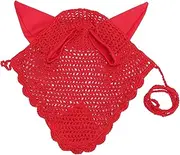 LOCADENCE Horse Ear Bonnet, Breathable Cotton Crochet Ear Bonnet, Crochet Horse Tack for Equestrian Training