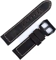 [BCMCBV] Handmade Watch Band Accessories Retro Vintage Genuine Crazy Horse Leather 24mm Watchband For Panerai Strap Tang Buckle