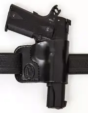 Belt Ride Leather Gun Holster LH RH For 1911 5" Rails Full Size Kimber Colt Sig