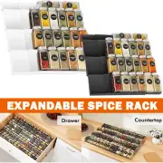 Kitchen Seasoning Spice Rack ,Expandable Spice Storage 4-Tier Drawer Organiser