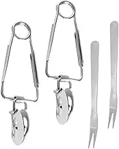 CATIEBYE Stainless Steel Clip Set BBQ Accessory Tongs for Serving Food Cooking Utensils