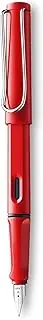 Lamy safari Fountain Pen - Elegant Design Cool Pens, Best Pens For Smooth Writing, Journaling, and Calligraphy - Red Fine Point Pen