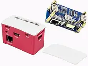 PoE Ethernet/USB HUB HAT Board with ABS Case Box for Raspberry Pi Zero 2W/2WH/Zero, PoE 802.3af-Compliant Ethernet Port and 3X USB 2.0 Ports Compatible with USB 2.0/1.1