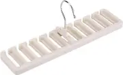 Belt Holder 10 Slot Tie Belt Scarf Organizer Closet Wardrobe Space Saver White