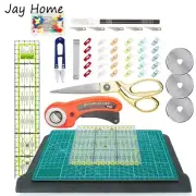 42 Pcs Rotary Cutter Set Fabric Cutter Scissors & Patchwork Ruler Carving Knife