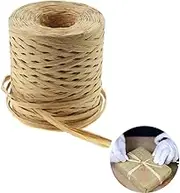 Natural Raffia Raffia Ribbon,1 PC Raffia Paper Craft Ribbon Packing Paper Twine Paper Twine Wrapping Ribbon Kraft Raffia Ribbon,Brown Paper String Natural Paper String Packing Ribbon for Gift Wrapping