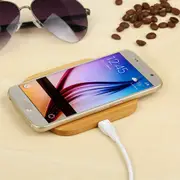 Portable Wireless Wooden Charging Pad for QI Enabled Devices