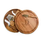 Toscana Monogram Initials D Personalized Acacia Circo Cheese Cutting Board & ...