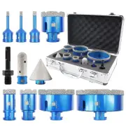Diamond Core Drill Bit Set - 6/6/8/25/35/50/75/100mm Tile Hole Saw Kit for Po...