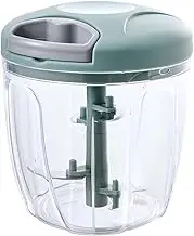 Manual Garlic Chopper Multi-Layer Blades 3D Cutting Nylon Cord Pull String Eco-Friendly Safe Food-Grade Material for Meat Veggies Herbs