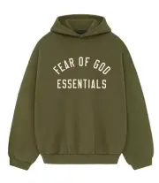 Fear of God Essentials Fleece Hoodie (FW24) "Military"