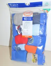 Boys BOXER BRIEFS Underwear Size Large 10-12 Husky 10 Pack New Wonder Nation