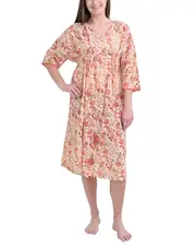 Pomegranate Long Caftan Cover-Up