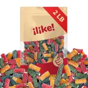 Pencil Bites Gummy Candy, 2-Pound Pack, Sour and Sweet Assorted Fruit Flavors